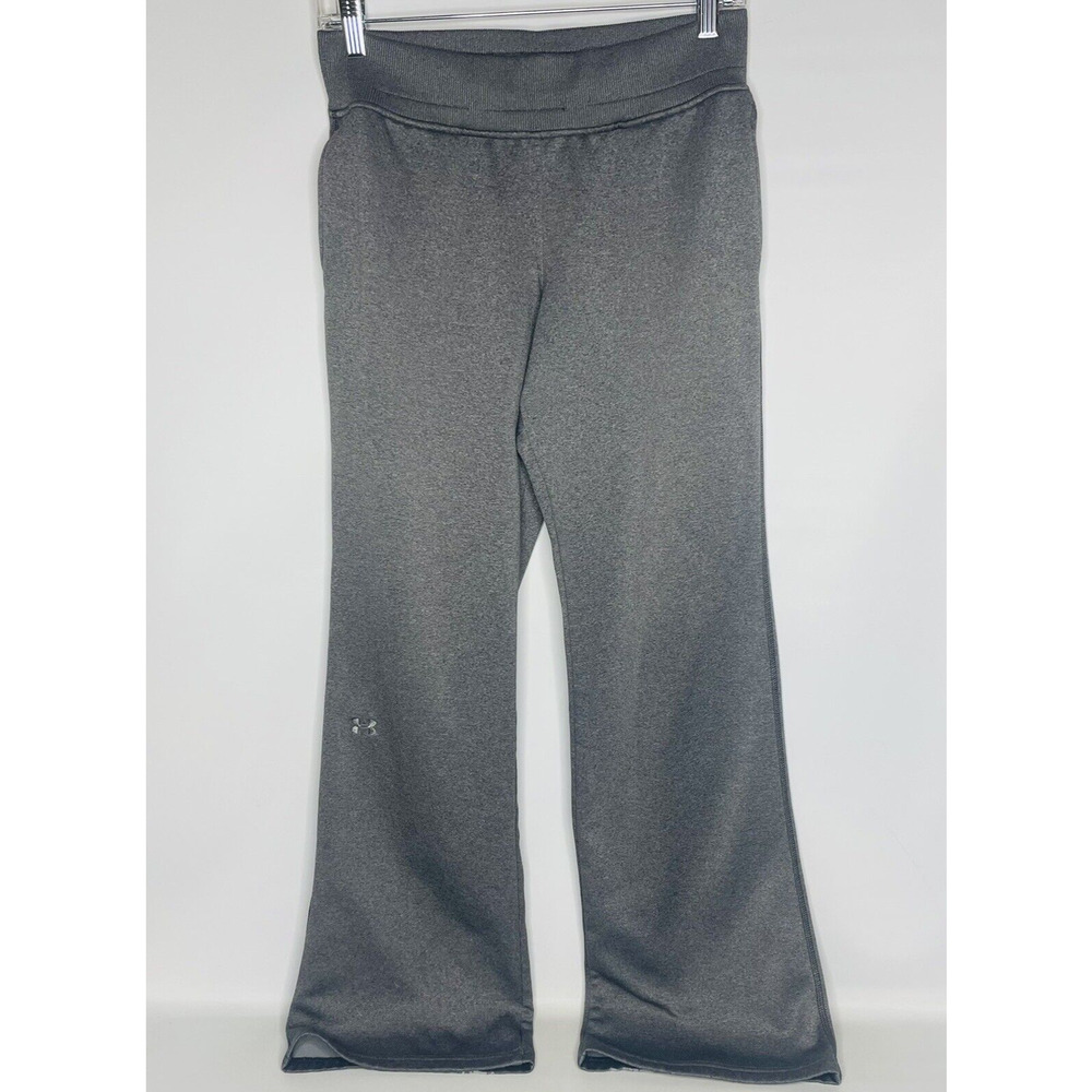 Under Armour Womens Sweatpants Small Gray Semi-Fitted‎ Wide Leg UA Storm Pull On